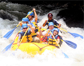 Rafting is one of the many options for guests on The California Native Costa Rica Tours